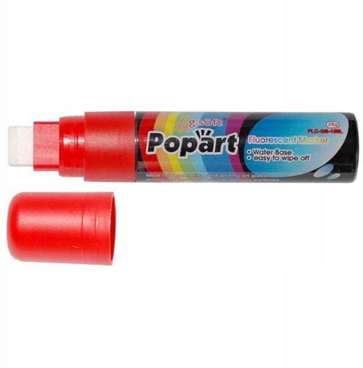 Krijtmarker XL Rood 28g - Uitwisbaar op Gladde Oppervlakken