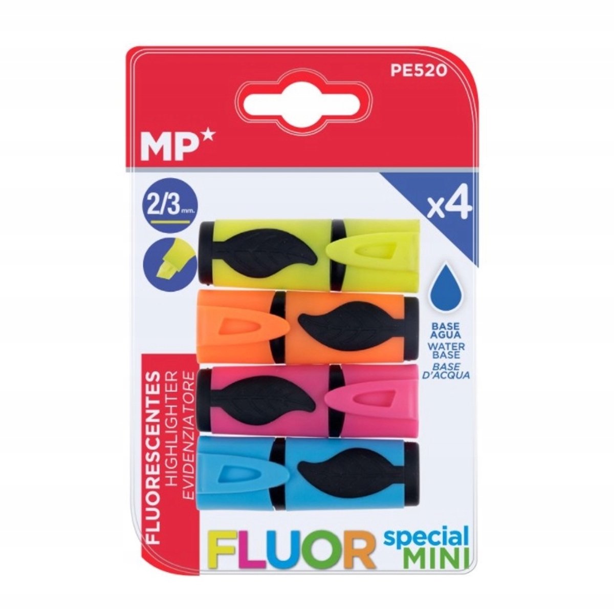 Fluorescerende Markers - Set van 4 Kleuren