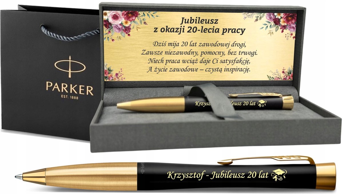 Parker Urban Verguld Pen met Gravure - Jubileum Cadeau