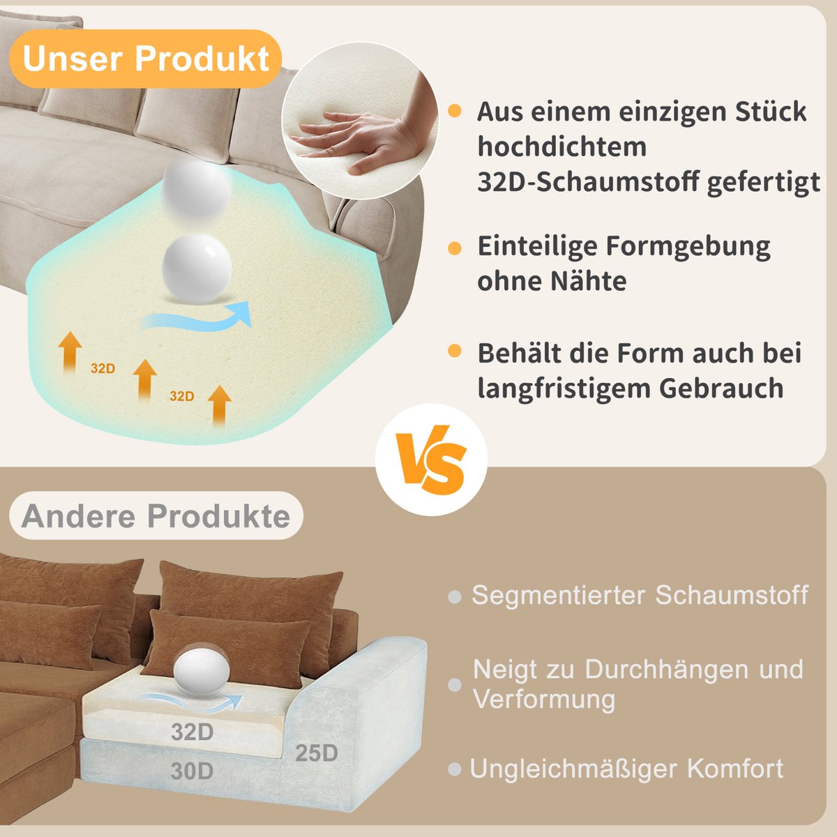 Chaise Longue Linkerzijde - Met Kussens - Zacht Chenille - Comfortabele Lounge Voor Woonkamer En Relaxmomenten - Licht Taupe
