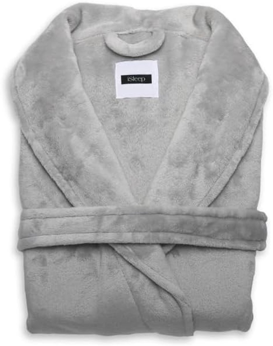 iSleep Bathrobe Cara, Fleece for Men and Women, S-M-L-XL - ShopVlot