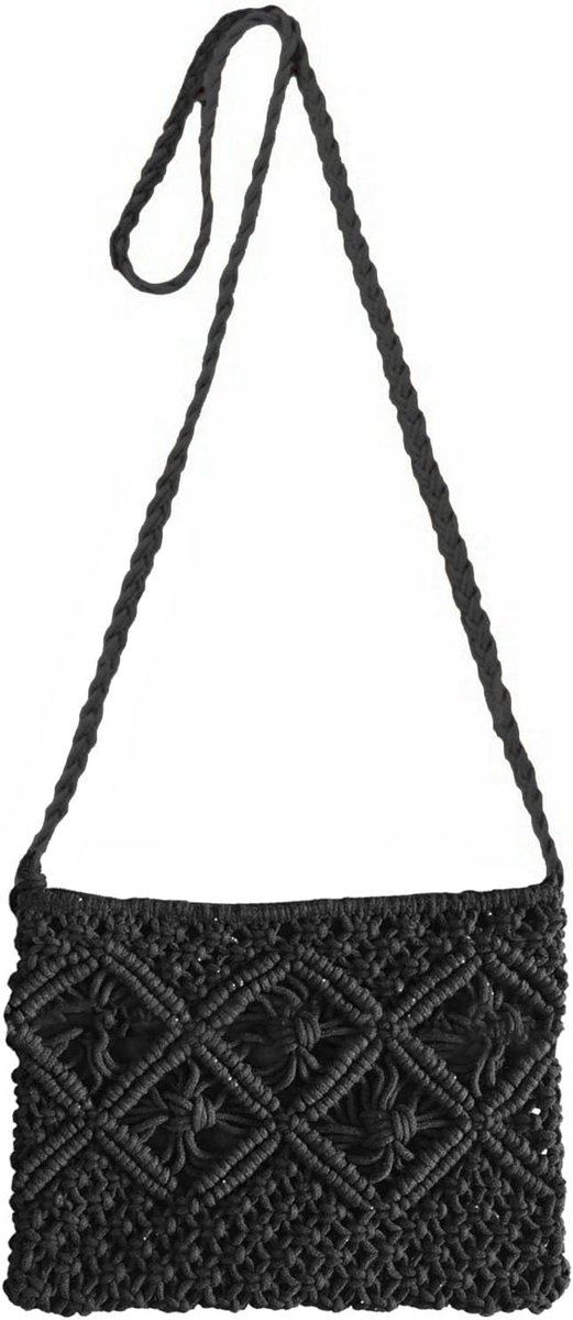 GWAWG Women Handwoven Cross Body Purse Summer Beach Straw Messenger Bag,Zipper Design,Multifunctional Portable Bag - ShopVlot