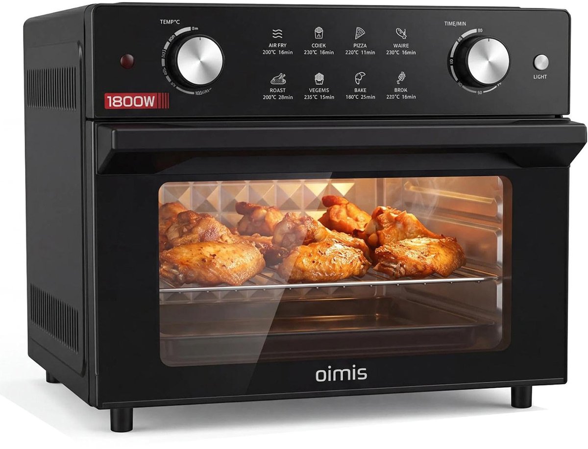 Heteluchtfriteuse 30-230 °C, 30 l, 1800 W, 8-in-1 airfryer met Duitse - ShopVlot