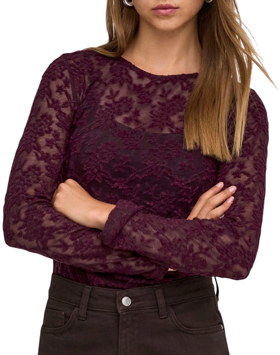 Only Top Onlblaise L/s Top Jrs 15356155 Fig Dames Maat - M