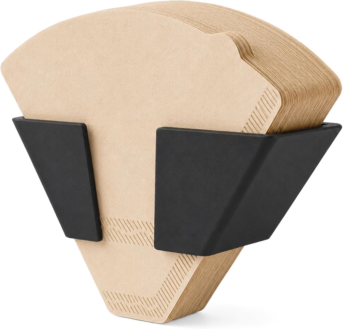 Coffee Filter Holder Size 4, Black, Self-Adhesive Filter Bag Holder for Coffee Filter, Wall Mounted Without Drilling - ShopVlot
