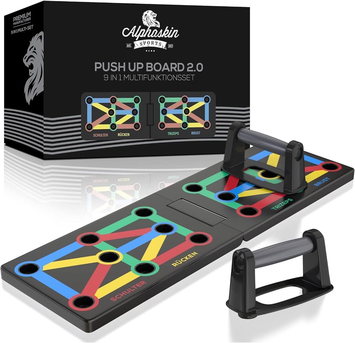 Push-up Board Set - Multicolor - Compact en Inklapbaar - Duurzaam Kunststof - Voor Thuis Fitness