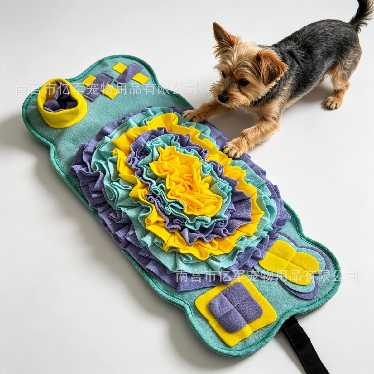 Snuffelmat voor huisdieren, speelmat voor huisdieren, slowfoodmat voor huisdieren, speelgoed voor huisdieren, training voor huisdieren, honden en katten, kleur，Artikel I 73*33CM