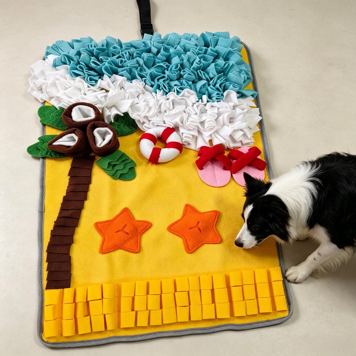 Snuffelmat voor huisdieren, speelmat voor huisdieren, slowfoodmat voor huisdieren, speelgoed voor huisdieren, training voor huisdieren, honden en katten, kleur，E-artikel 75*47cm