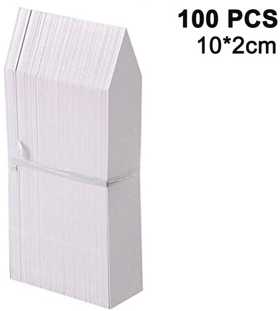 100 stuks plastic plantenlabels/plantetiketten/planthanglabels van 100 mm, rood