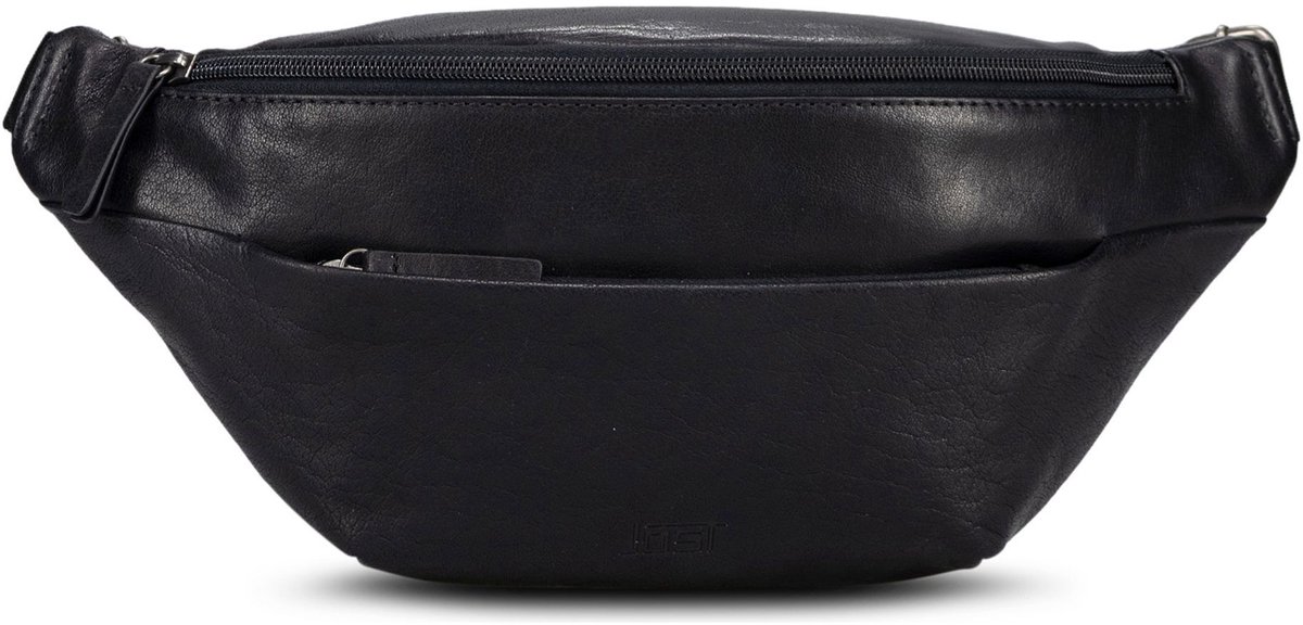 JOST Leren gordeltas Glasgow Crossover Bag Black zwart