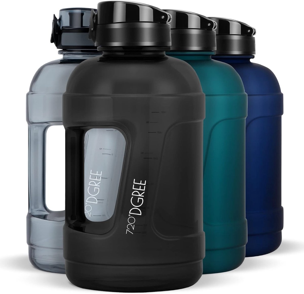 Waterjug - Zwart - 2,3 L - BPA-vrije Tritan Fitnessfles met Handvat - Voor Sport en Training