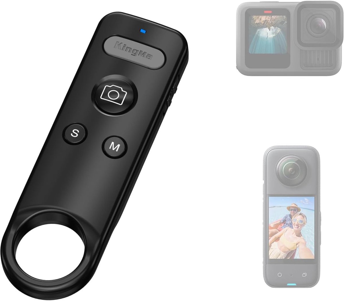 Insta 360 ACE Pro 13 Wireless Bluetooth Remote Control Compatible with Go Pro 8/9/10/11/12/13 & Insta360 X2, X3, X4 - ShopVlot