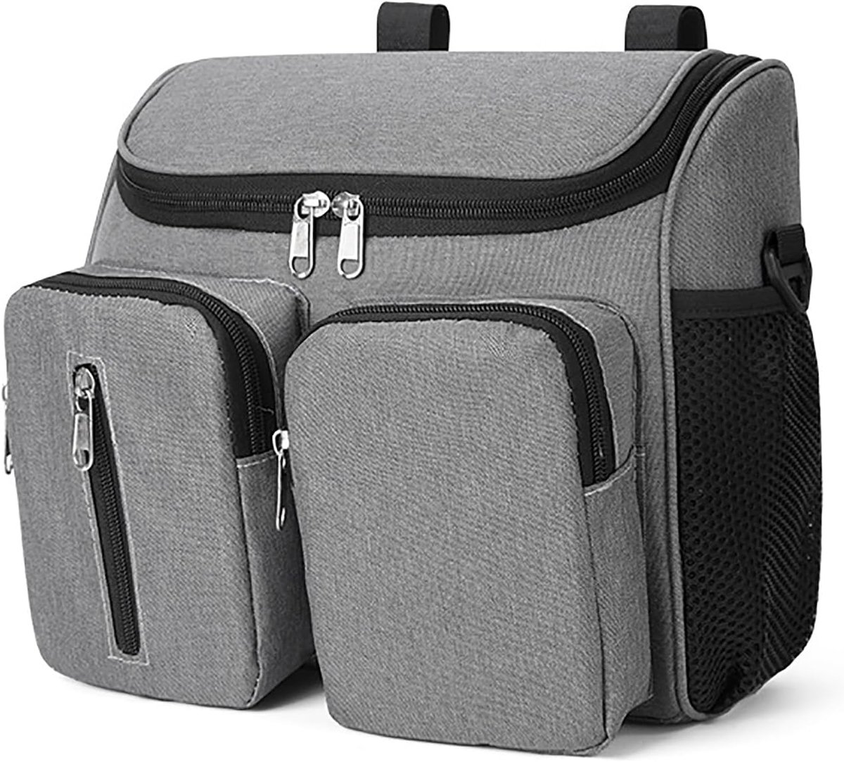 Baby Pram Organiser, Multifunctional Shoulder Bag, Pushchair Organiser, Adjustable Shoulder Strap, Large Capacity for - ShopVlot