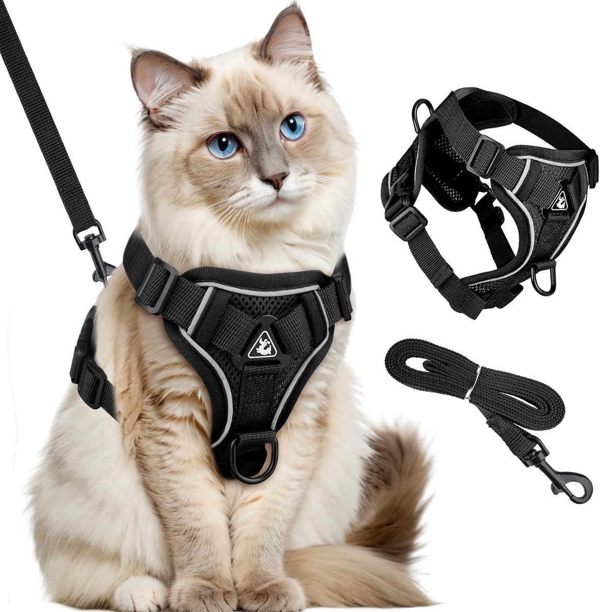 GlasFlength Cat Harness with Leash Anti Escape Cat Leash with Harness for Cats Adjustable Cat Harness Soft Harness for - ShopVlot