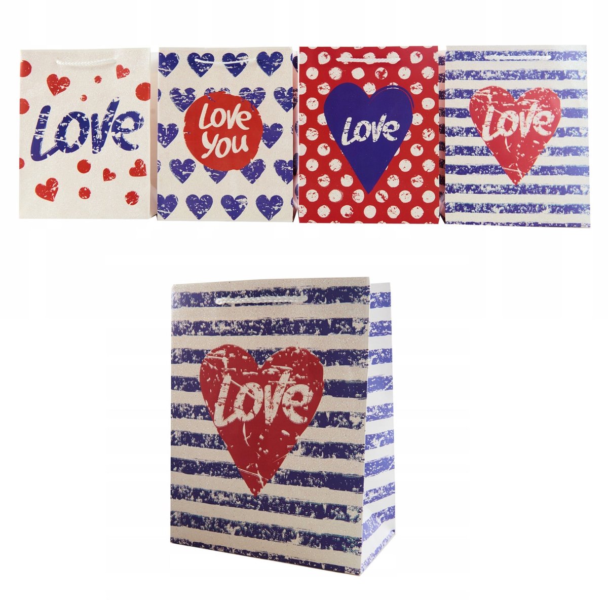 Valentijnsdag Cadeautas Hartjes 5 stuks 18x23cm