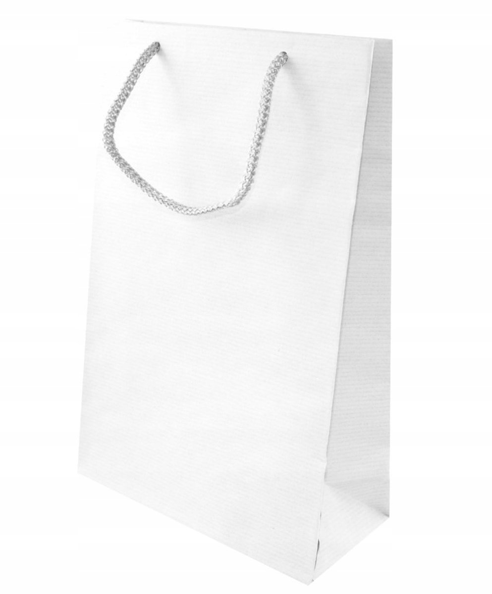10x Luxe Papieren Cadeauzakjes Wit 17x7x25 cm - Stevig & Stijlvol