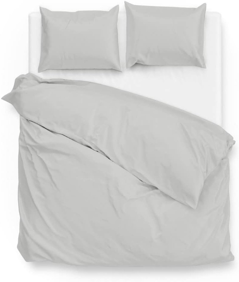 Dekbedovertrek 200x220 cm - Satinado - Ash Grey - Luxueuze uitstraling voor een comfortabele nachtrust - ShopVlot