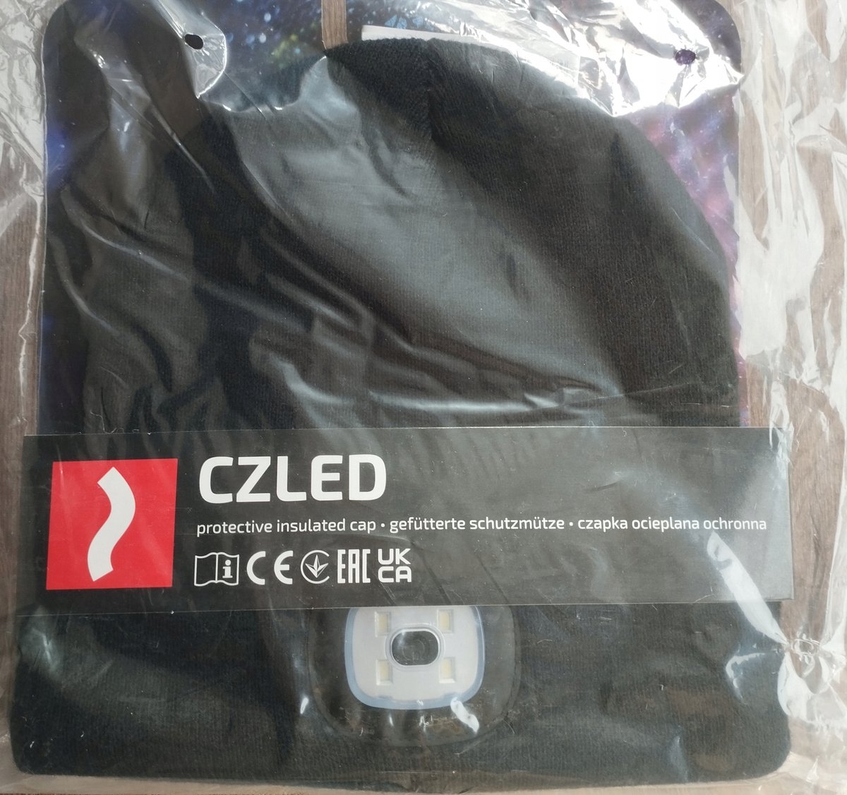 Warme Wintermuts met LED-lampje USB - Zwart