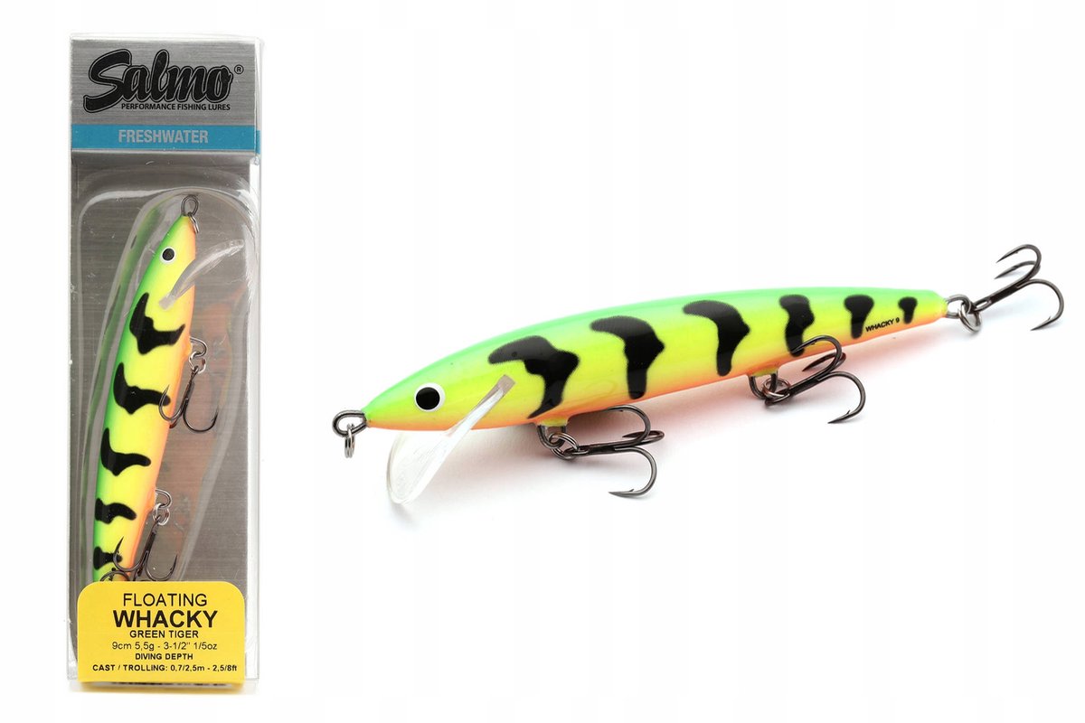 Salmo Whacky Wobbler 15cm - Green Tiger - Drijvend