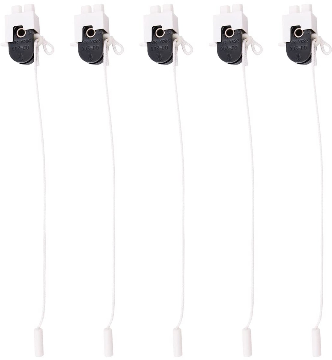 Trekknop schakelaar 5 stuks - 2A 250V AC - stevige handgreep - ideaal voor verlichting - ShopVlot