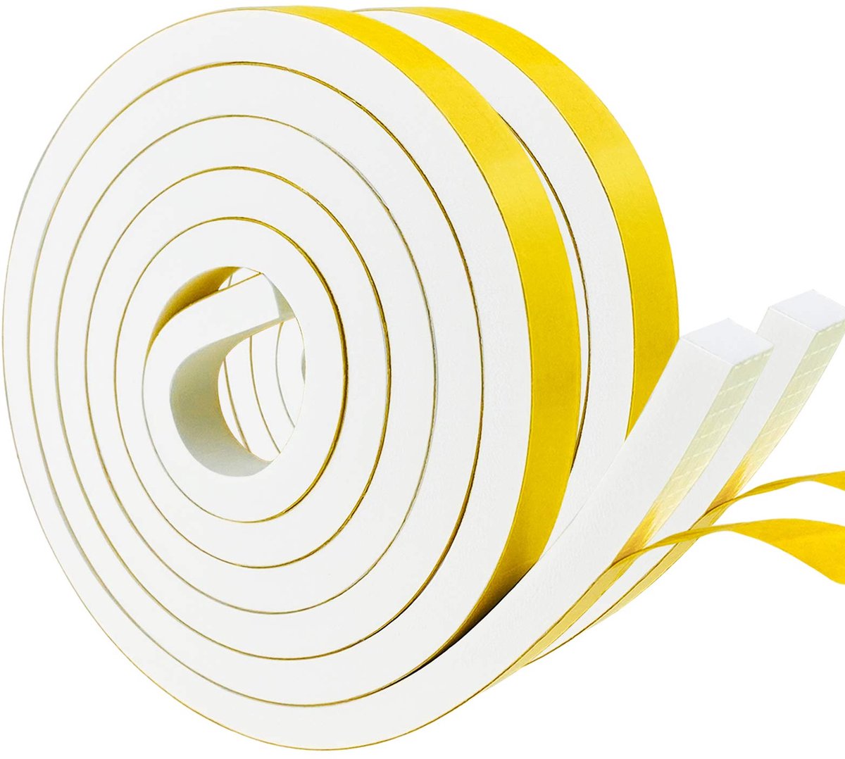 Afdichtingstape 12 mm x 10 mm - zelfklevend schuimstof - weerbestendig - geluidsisolatie voor deuren en ramen - ShopVlot