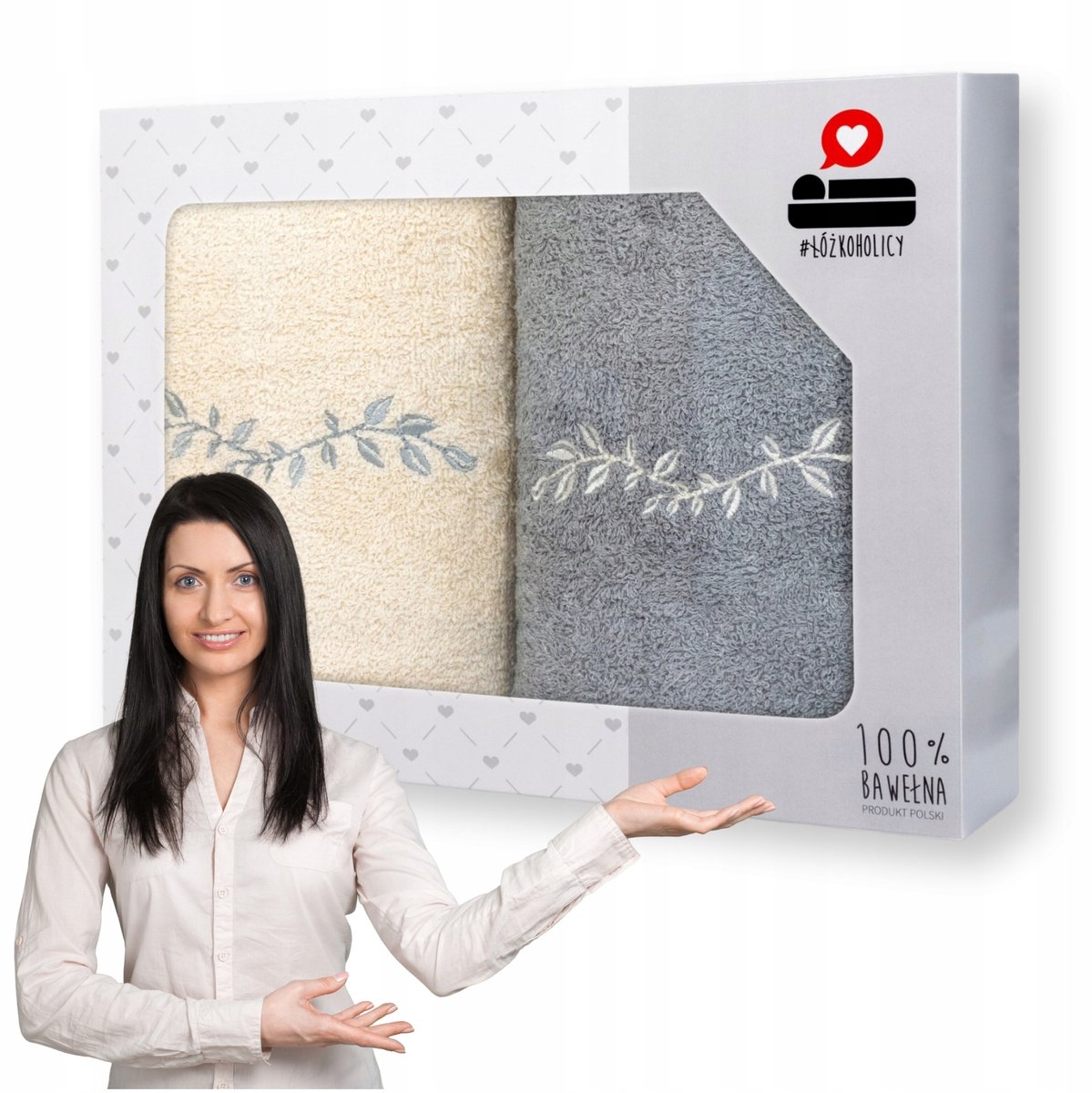 Luxe Luba Handdoek Set 2 stuks 70x140 cm - Cadeau Verpakt