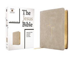 The Jesus Bible, NIV Edition, Leathersoft, Stone, Comfort Print