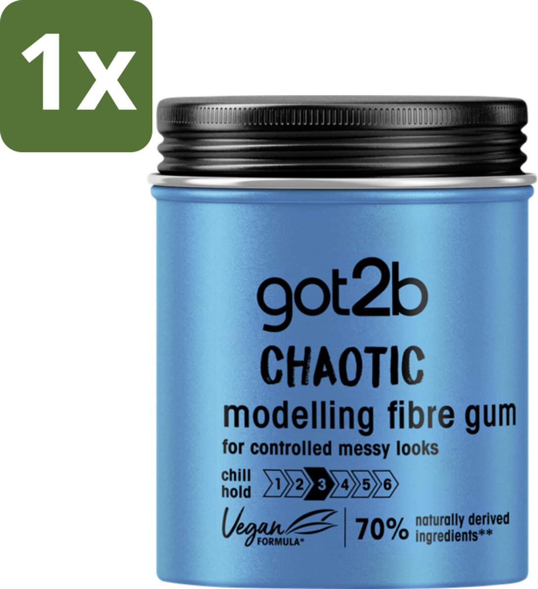 1 x Got2B - Wax - Warhoofd - 100 ml - Haarstyling - Warrig Haar - Chaos Haar - Medium Hold Wax - Nonchalant Look