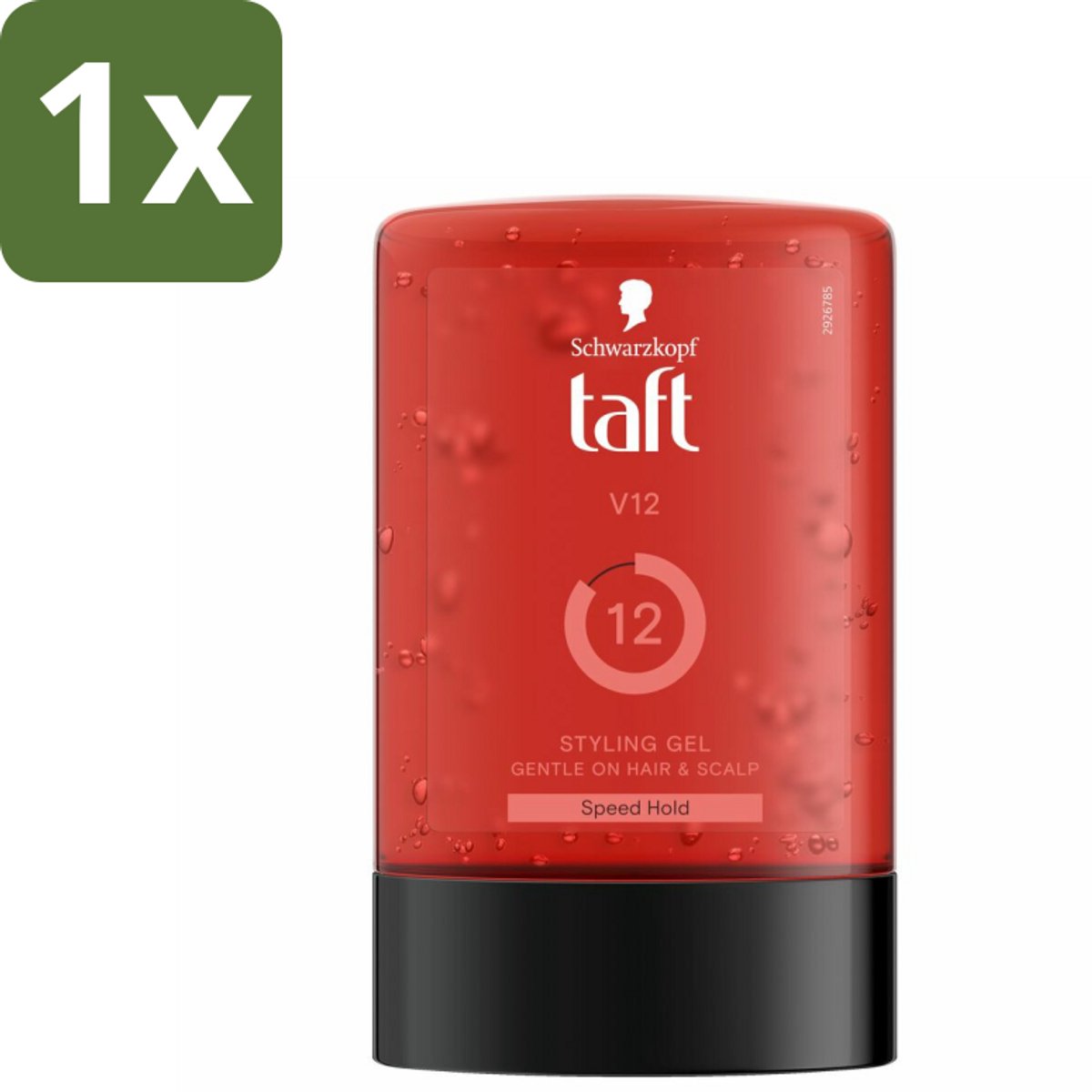 1 x Taft - V12 - Styling Gel - Supersnelle hold - 300 ml - Styling Gel - Snel Droging - Hold 12/15 - Vegan Styling Gel - Alcoholvrij Styling Gel