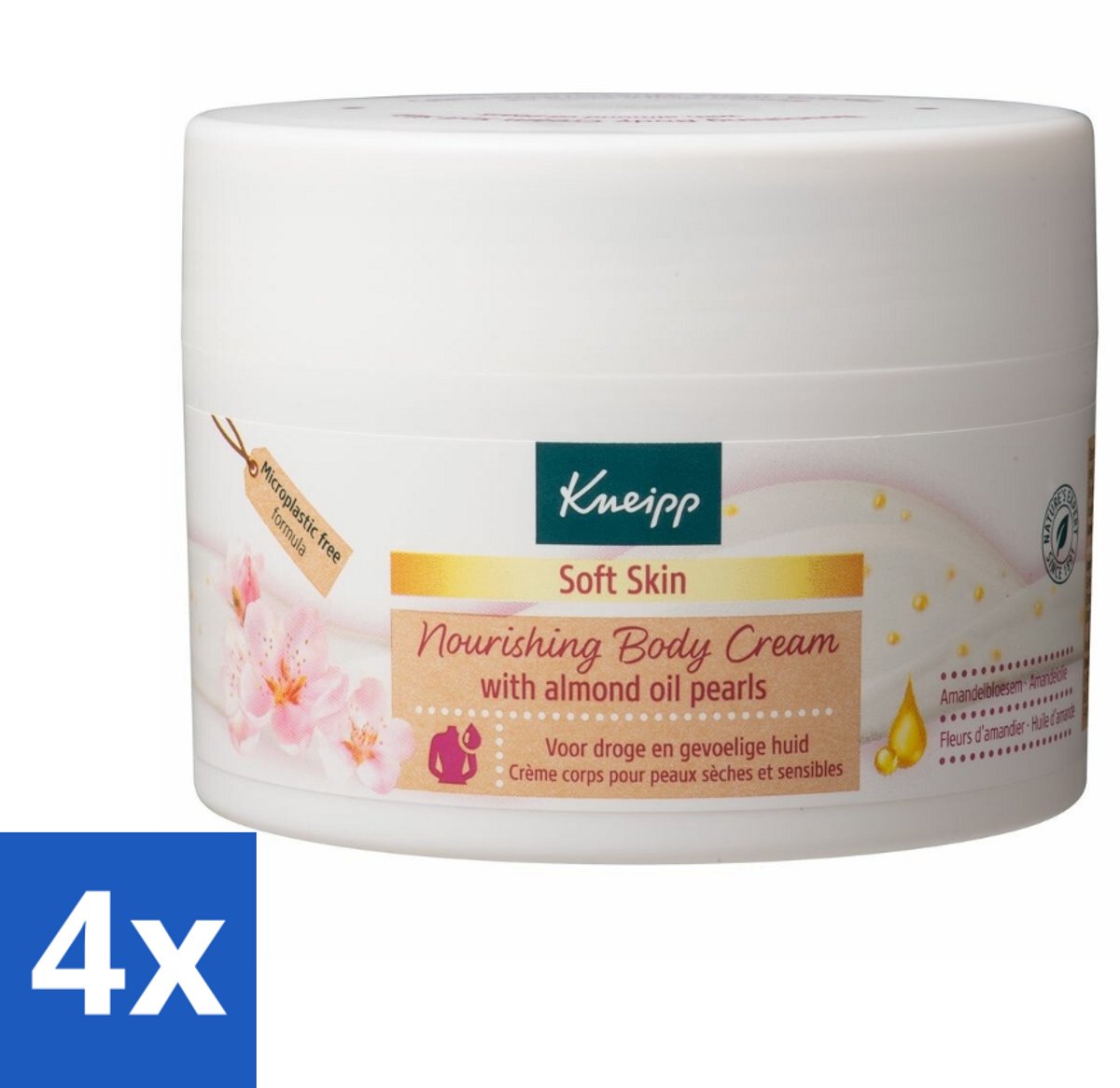 4 x Kneipp - Body crème - Soft Skin - Amandelbloesem - 200 ml - Lichaamscrème - Verzorging - Hydraterende Crème - Zachte Huid - Anti-veroudering