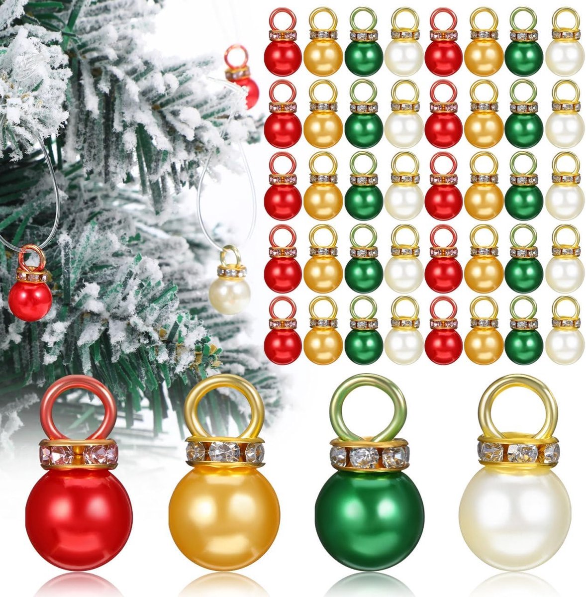 Kerstballen mini 10mm - 200 kleuren kerstversieringen - plastic onbreekbaar - ideaal voor kerstdecoraties - ShopVlot