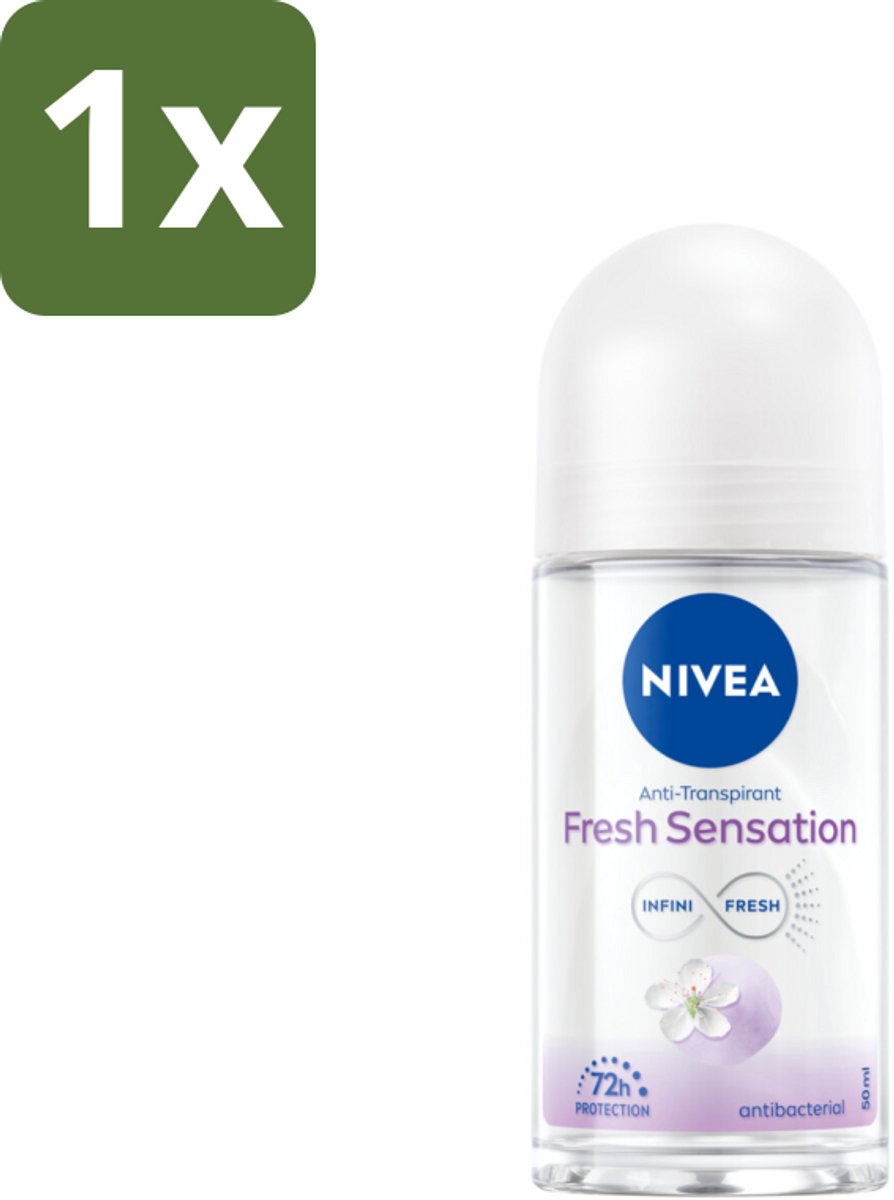 1 x NIVEA - Deodorant Roller - Frisse Sensatie - 72 Uur Anti-Transpirant - 50 ml - Deodorant Roller - Anti-Transpirant - 72 Uur Bescherming - Frisse Sensatie - Zweetbescherming