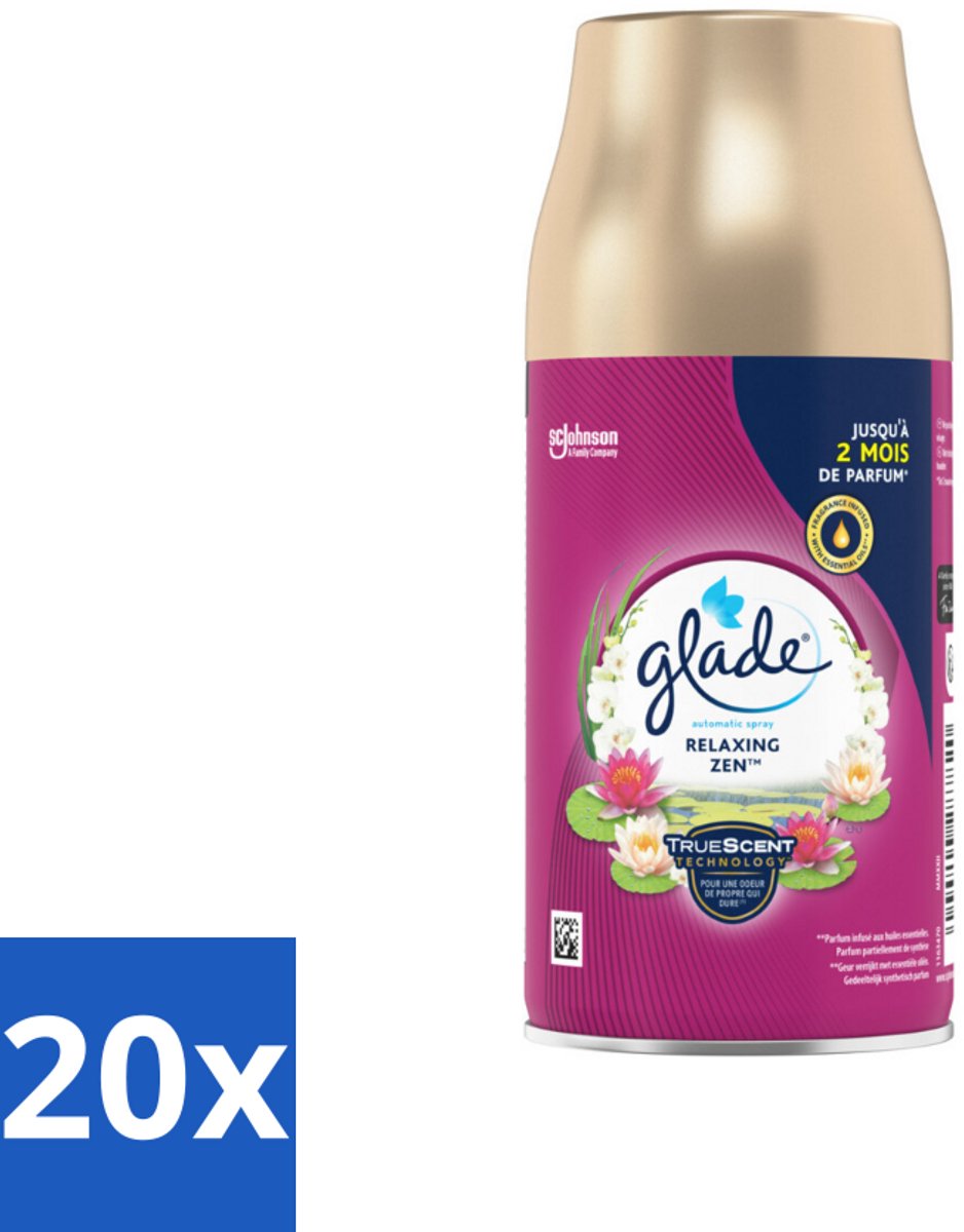 Glade - Navulling Automatische Spray - Relaxing Zen - 269 ml - Bulkverpakking - 20 stuks