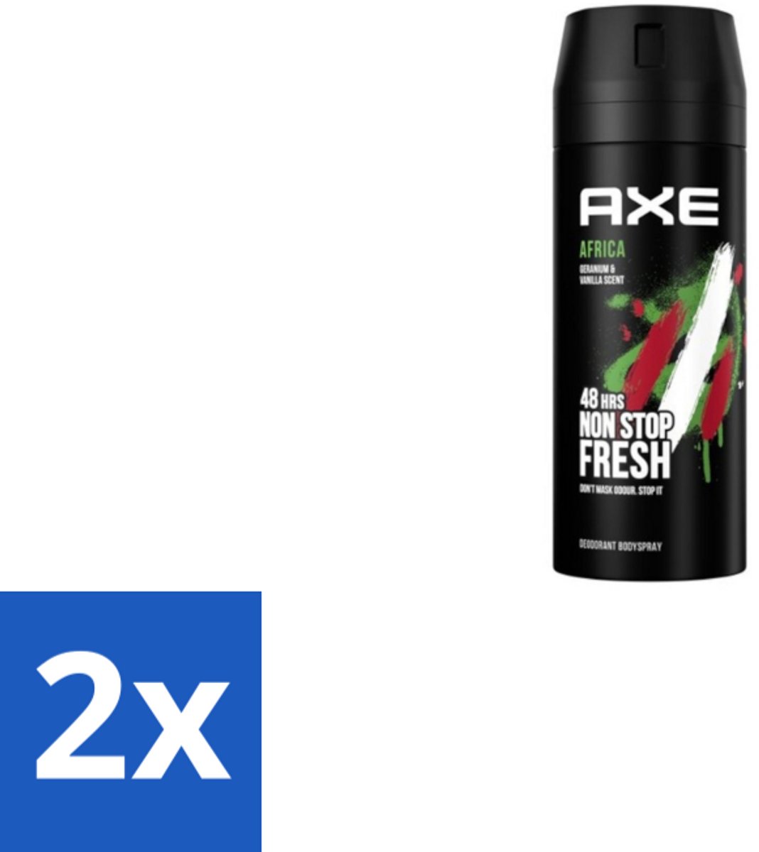 2 x AXE - Deodorant Spray - Africa - Sinaasappel & Sandelhout - Verzorgend - 150 ml - AXE Deodorant - Deodorant Spray - Sinaasappel Geur - Sandelhout Geur - Langdurige Bescherming