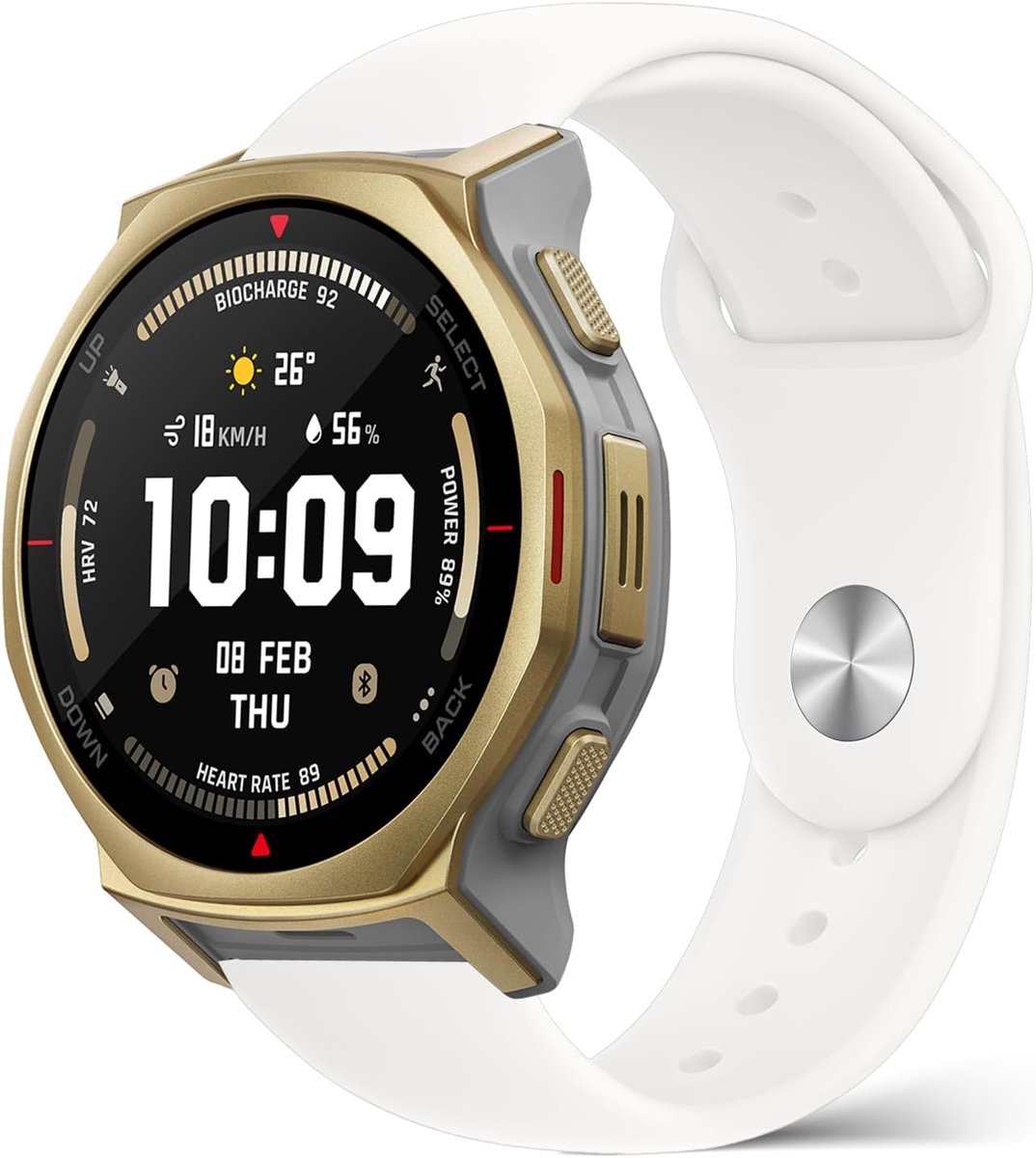 Horlogeband 20mm - Silicone - Wit - Comfortabel en stijlvol - ShopVlot