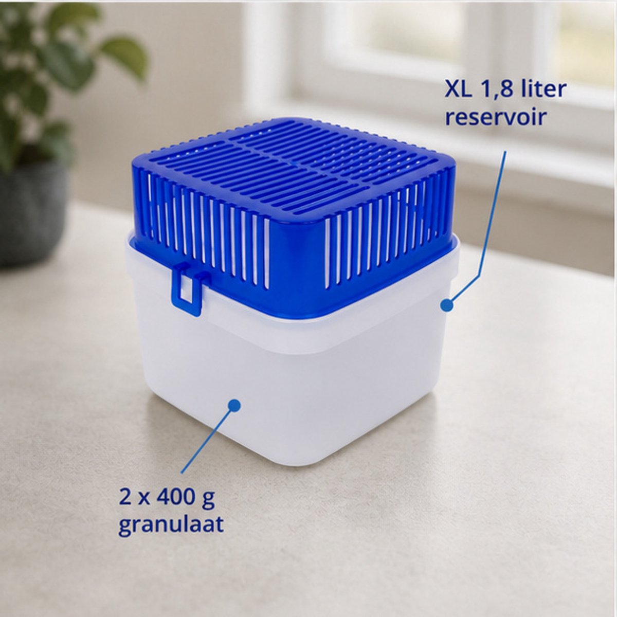 Vochtvanger XL 2 stuks - 1,8 liter - Inclusief 4 x 400 g