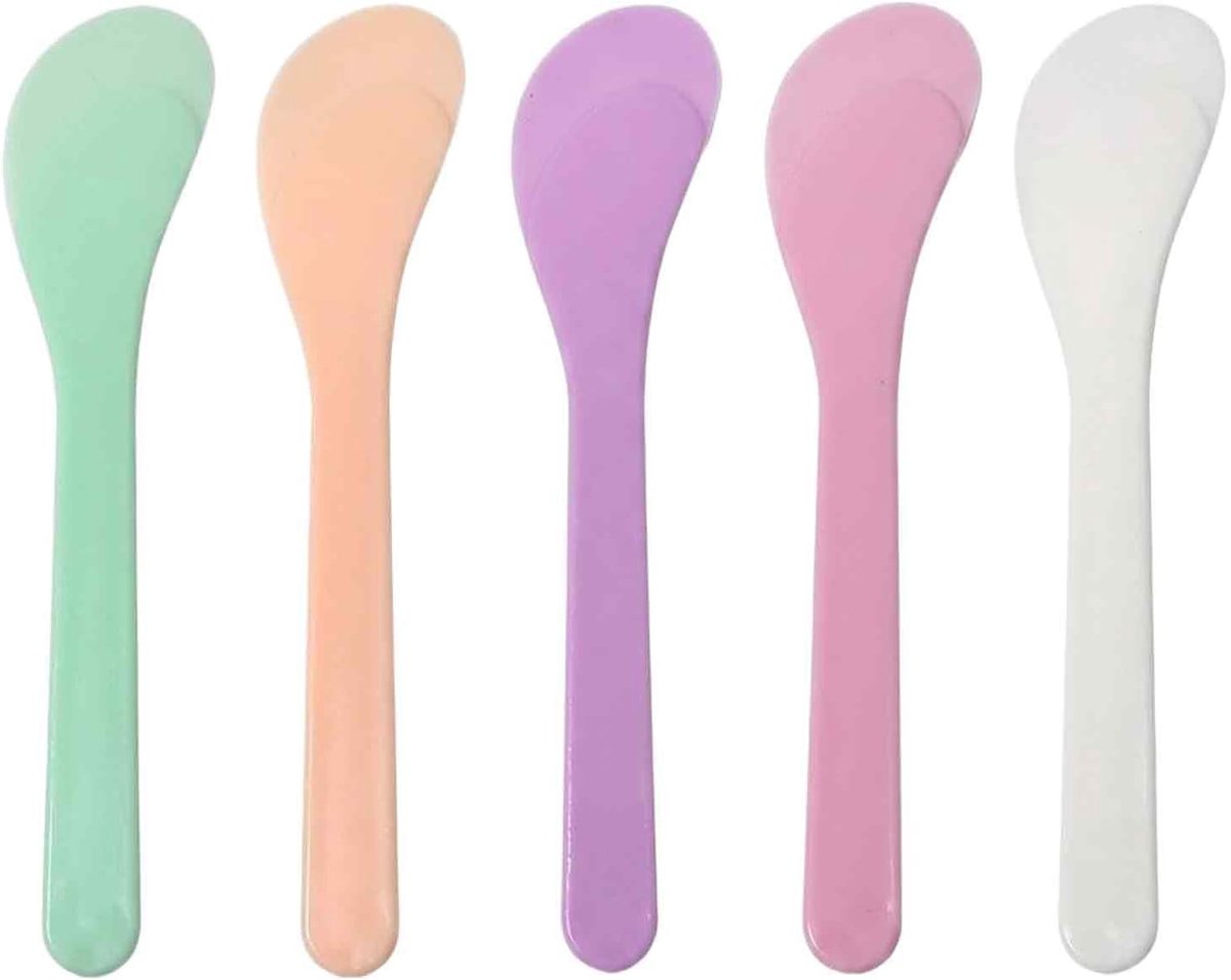 15 stuks cosmeticaspatels van kunststof, 13 x 3 cm, maskerspatel en crèmeapplicator voor gezichtsmaskers, make-up - ShopVlot