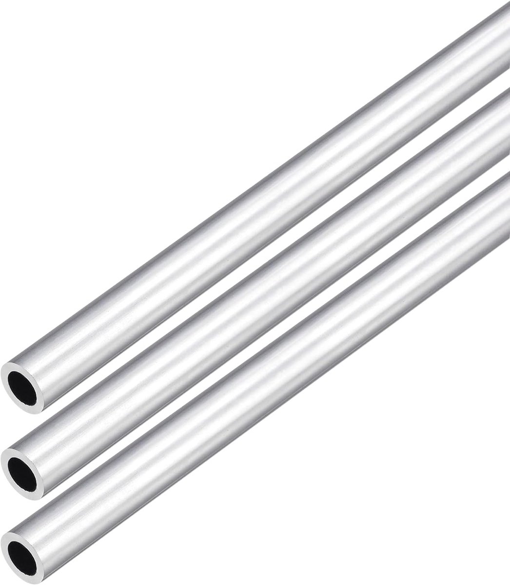 DMiotech 3pcs (9mm OD x 6mm ID) 6063 Aluminum Round Tube 300mm Length Industry Metal Tube for Machinery Frame - ShopVlot