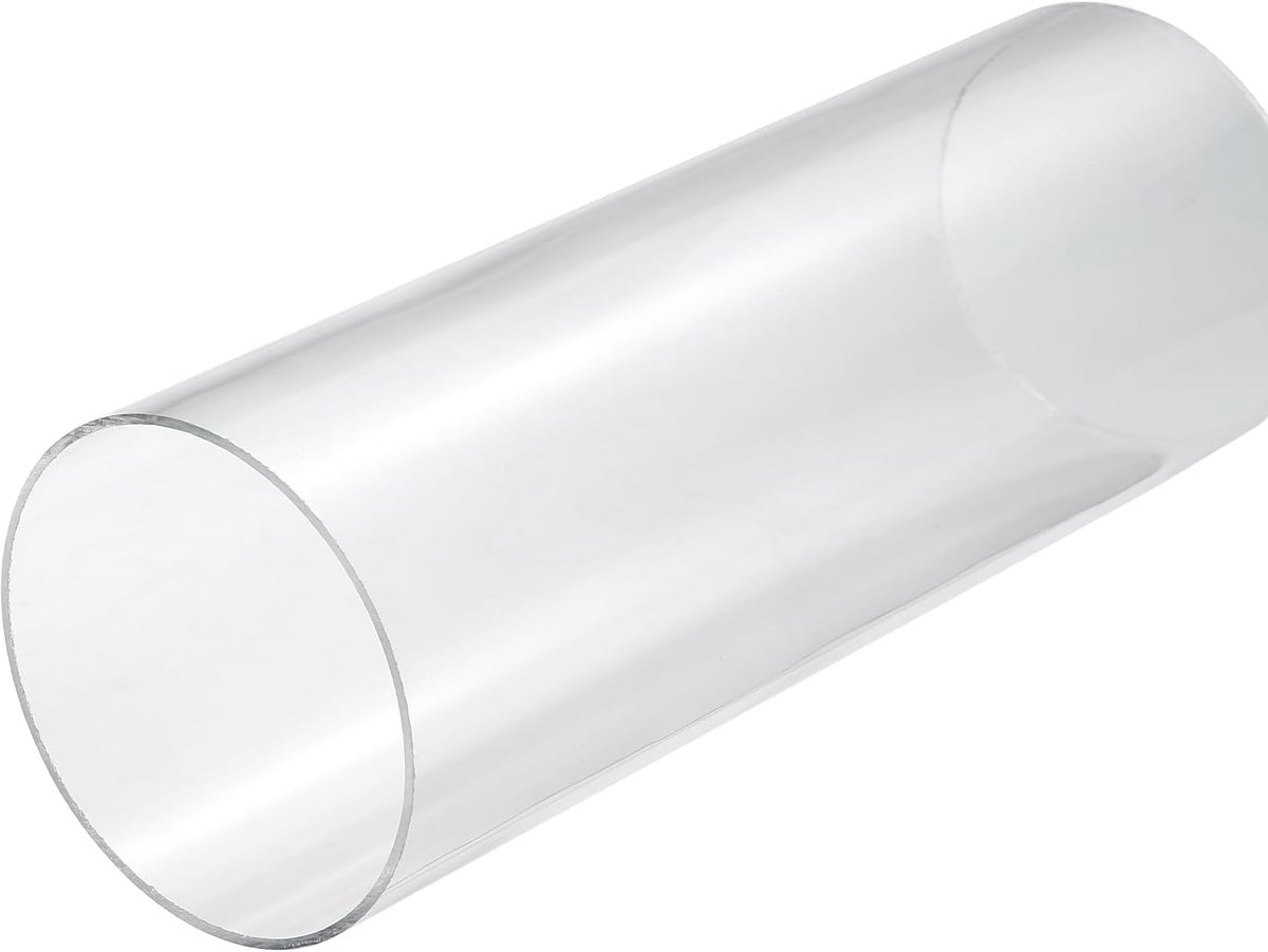 DMiotech Transparent Acrylic Hard Plastic Hose, 96mm x 100mm (3 3/4" x 4") 10" for Water Pipes, Water Cooling Systems - ShopVlot