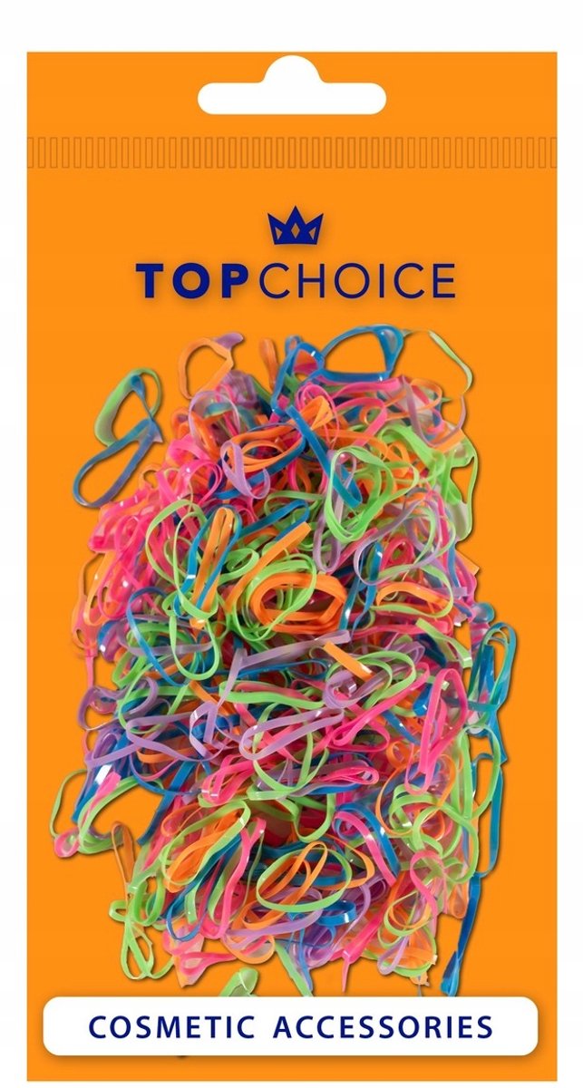 Top Choice Haarelastiekjes Mix Kleuren - 500 Stuks
