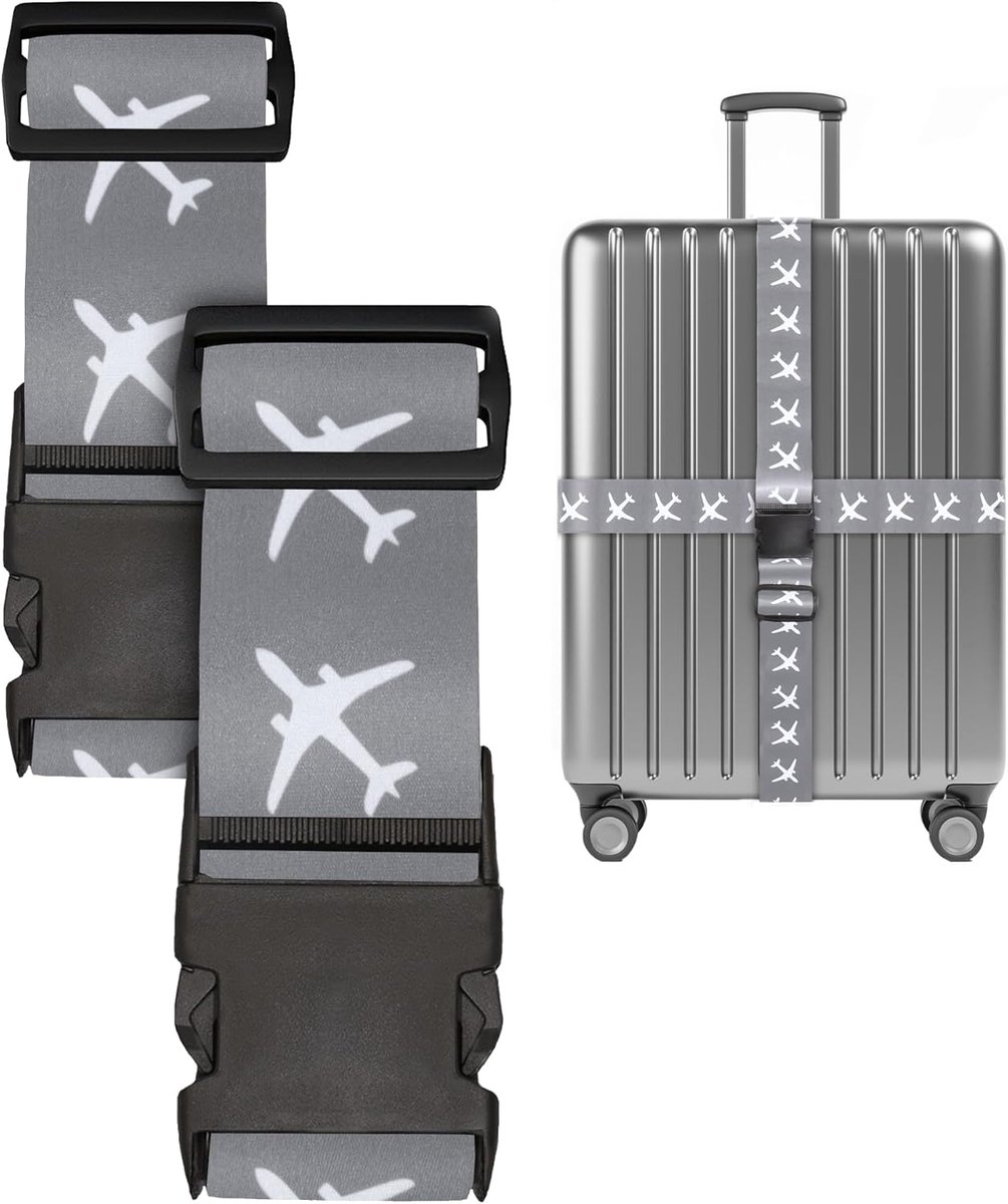 Wenter.S Trunk straps – Striking suitcase strap grey with motif, suitable for all suitcases - ShopVlot