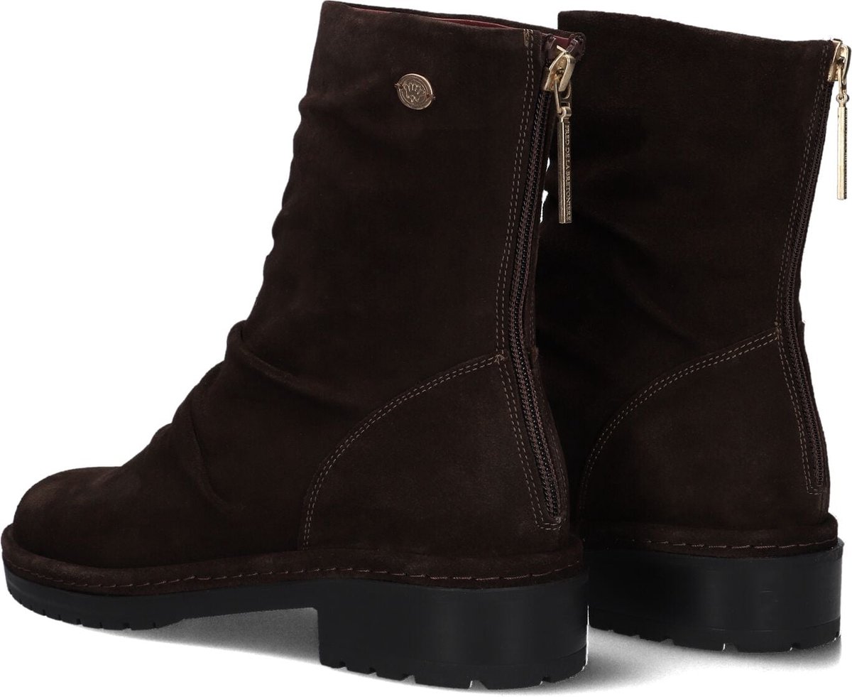 Fred De La Bretoniere - FLINT JIMMY Ankle Boot Suede Dark Brown - Maat 39