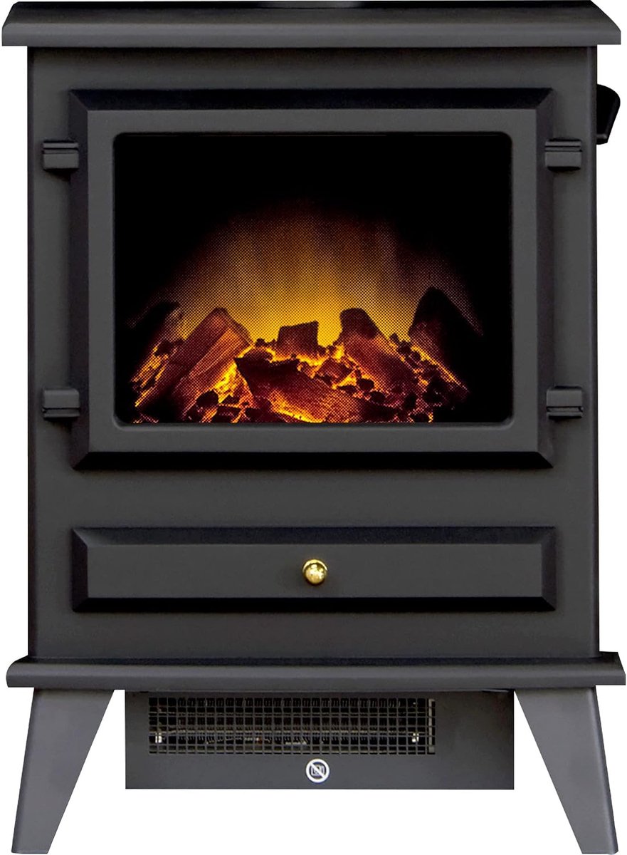 Adam Hudson Electric Fire in Black - EU Plug - ShopVlot