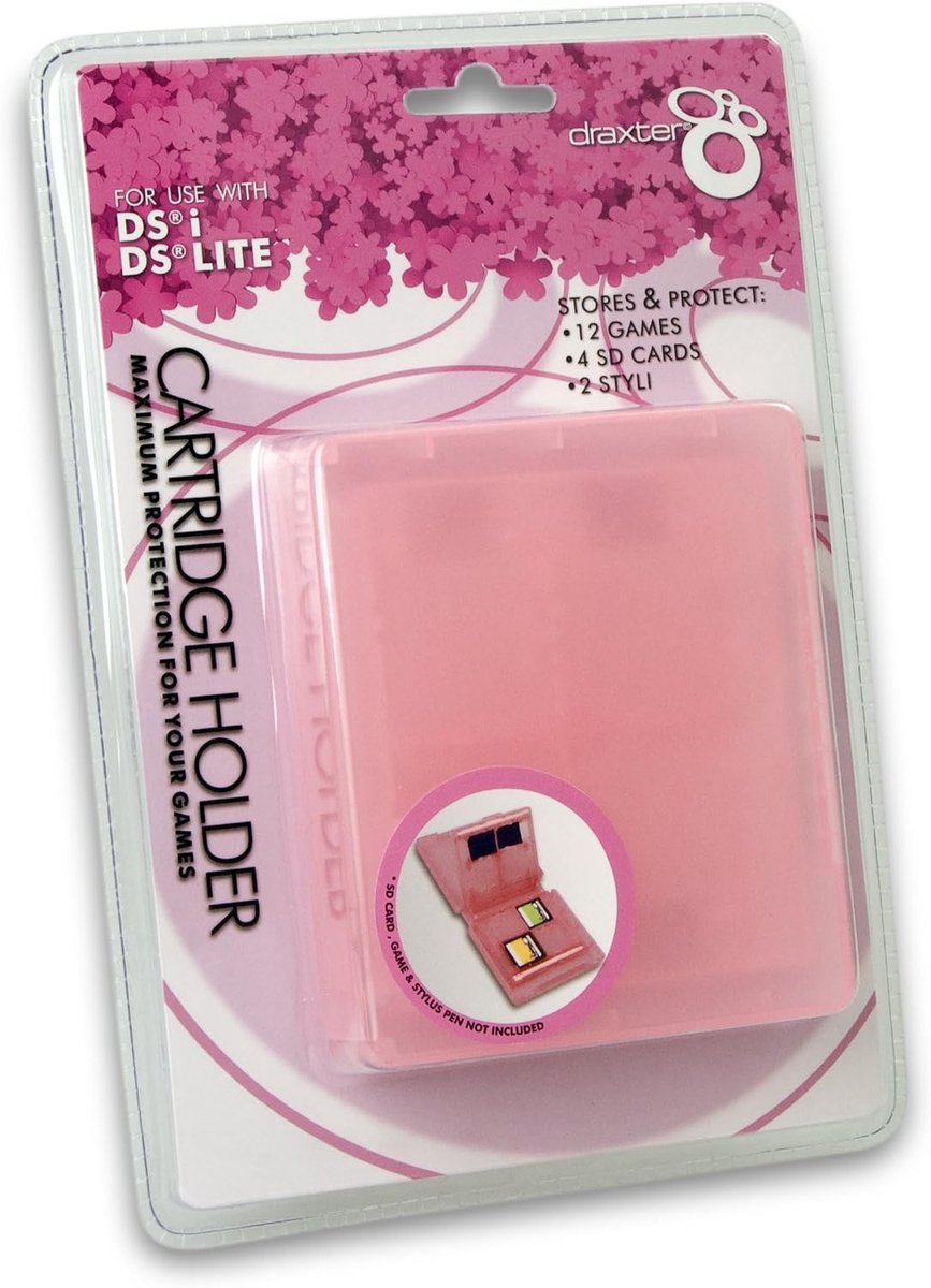 DSi/ DS Lite Cartridge Holder (Pink-trans) - ShopVlot