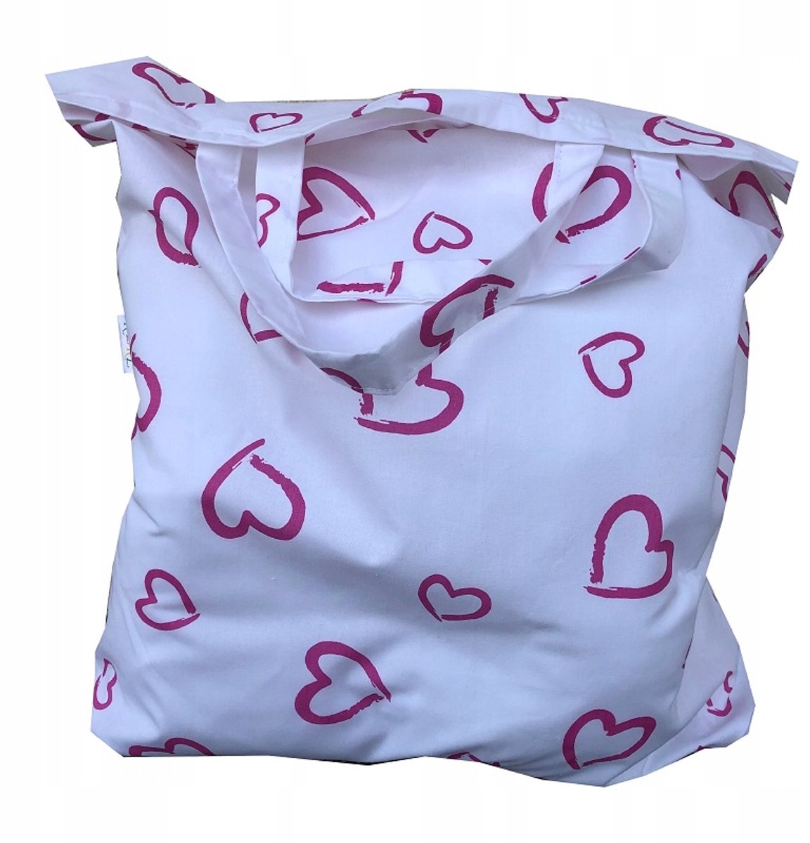 Kinderbeddengoed tas voor kinderdagverblijf 50x60 cm - Roze hartjes
