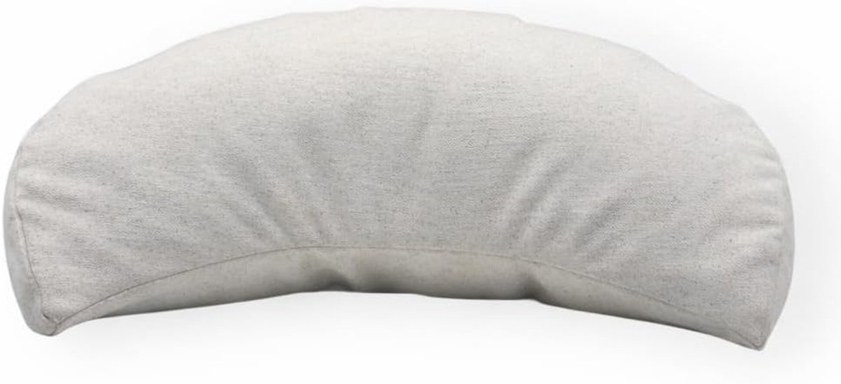Zafu Méditation Demi-Lune Sand - Ergonomic method in Épeautre, home, washable, coussin yoga, 40 x 14 cm - ShopVlot