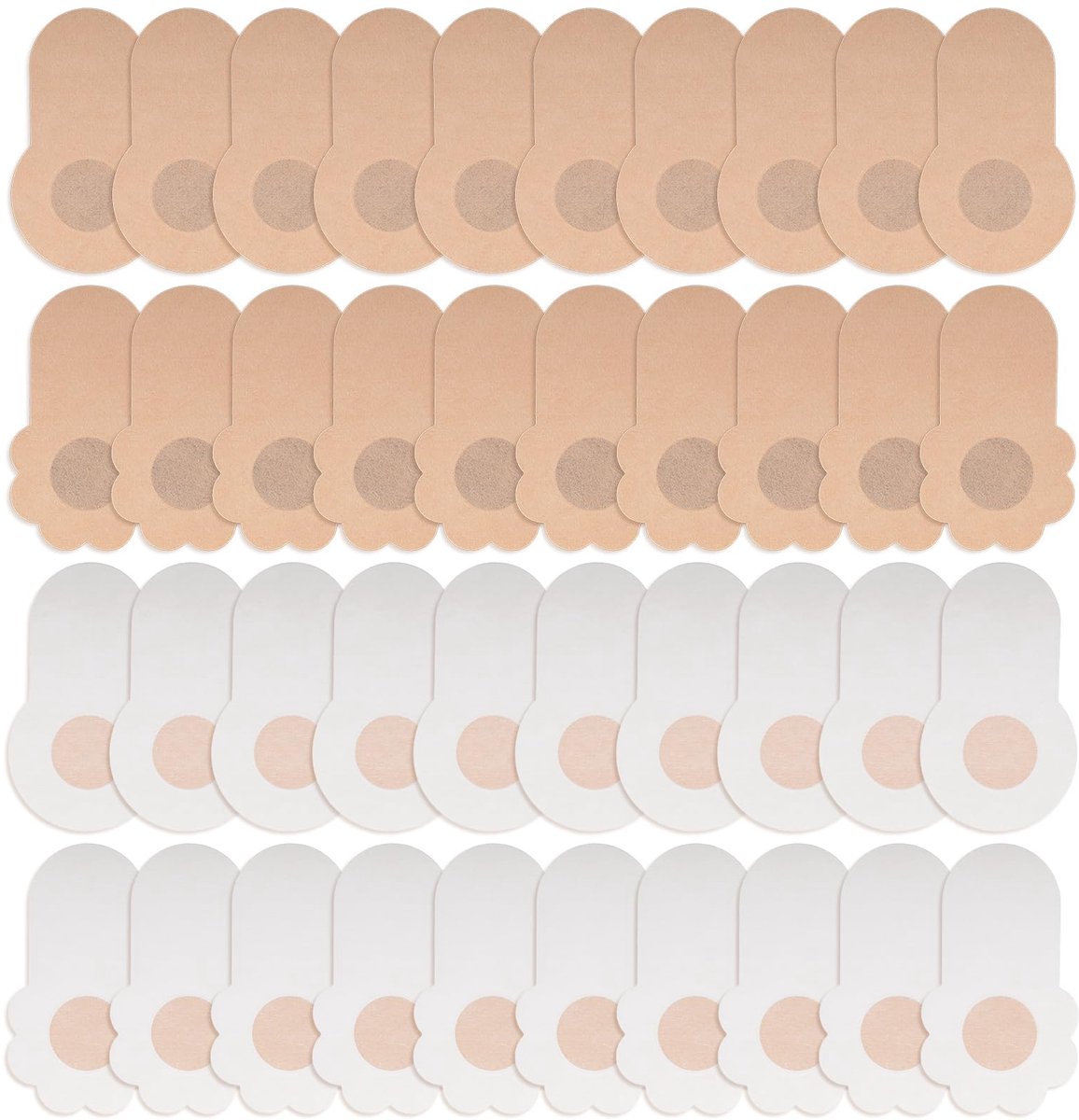 Tepelafdekkingen met lifting-effect - 40 stuks - wegwerp-borstbloesems - ShopVlot