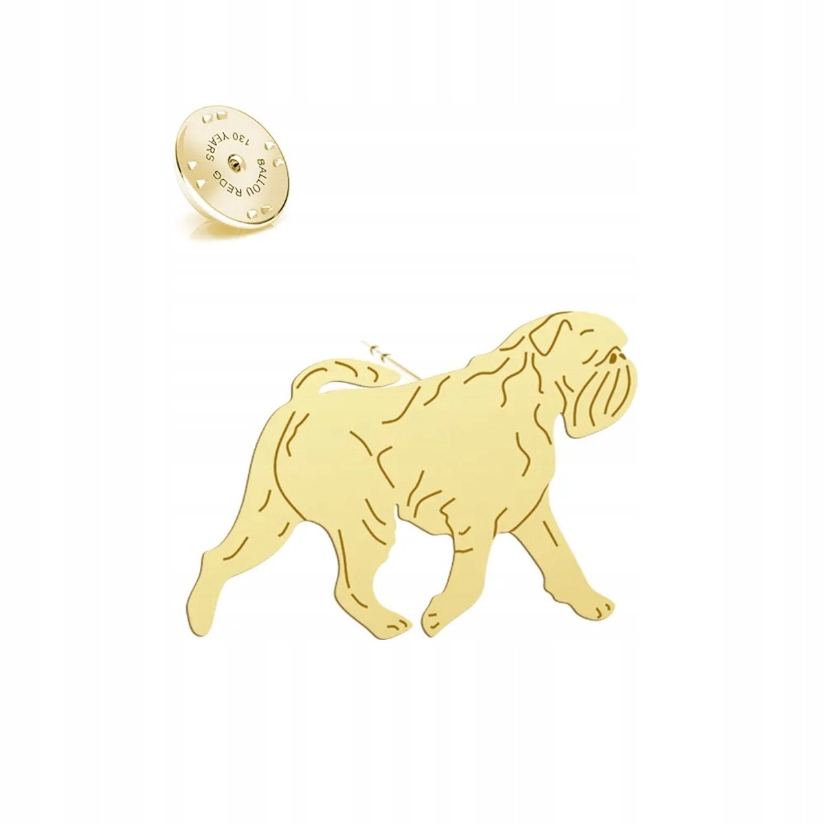 Gouden Belgian Griffon Speld 925 Zilver Sieraden Cadeau