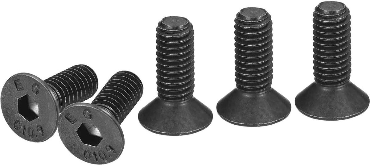 Cilinderkopbouten M6-1x16mm - zwart geoxideerd koolstofstaal - vol draad - duurzame bevestiging - ShopVlot