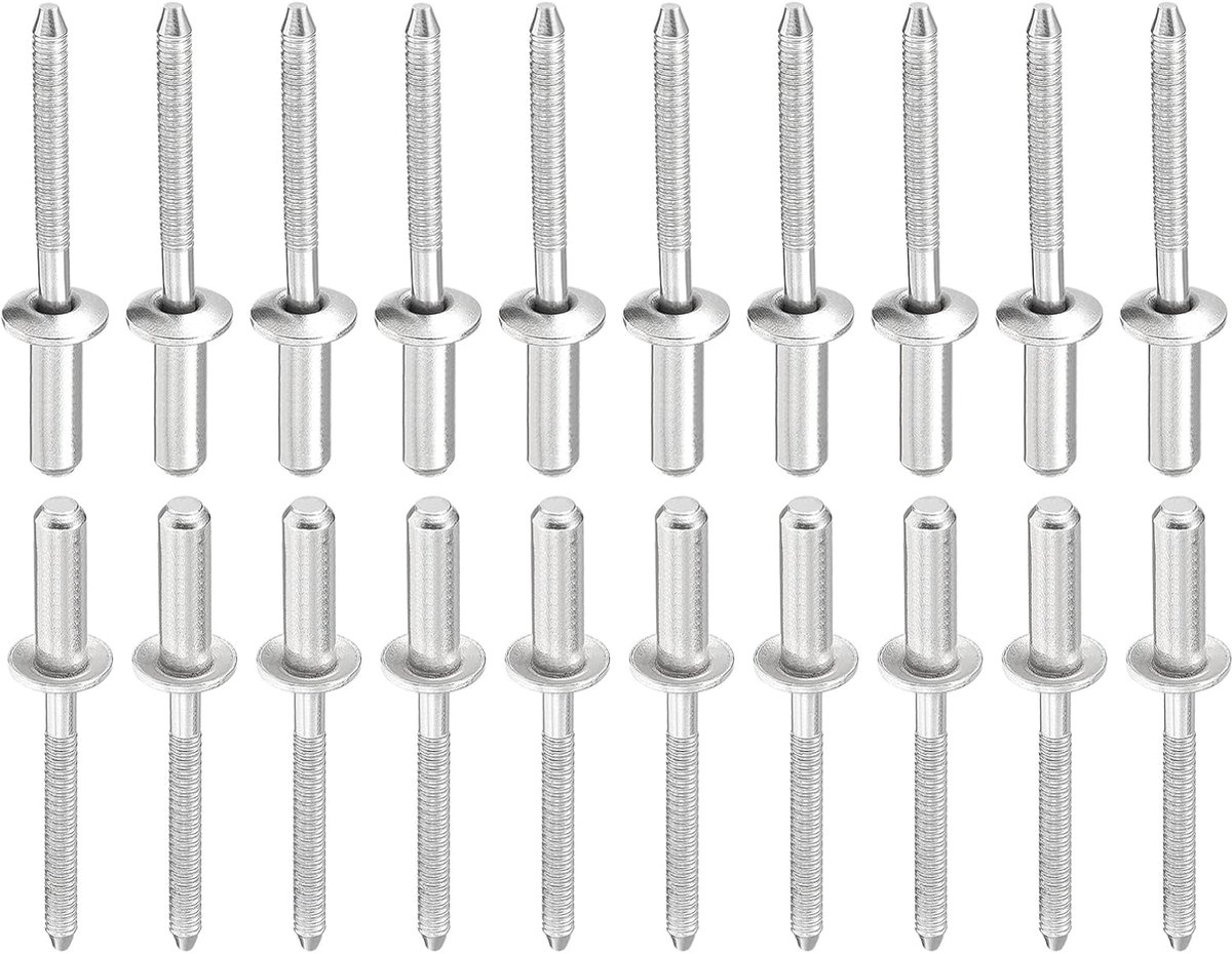 Blindrivetten 4.8mm x 16mm - 304 roestvrij staal - gesloten eind - ideaal voor machineverbindingen - ShopVlot